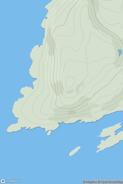 Thumbnail image for Cnoc na Faire [Oban to Loch Fyne] [NM790270] showing contour plot for surrounding peak
